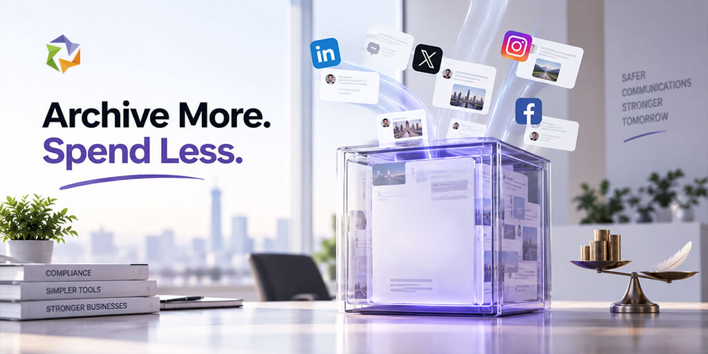Cost effective social media archiving software